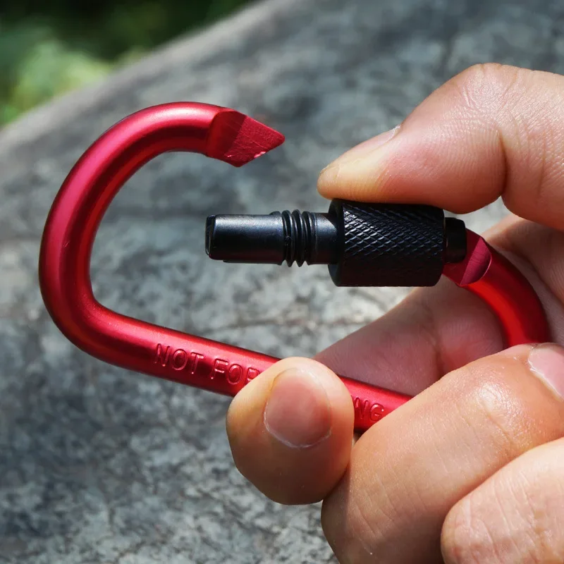 D Ring Keychain Clips Aluminum Carabiner Hooks 5 or 10 Pack 4 D Ring Keychain Clips Aluminum Carabiner Hooks 5 or 10 Pack - view 4