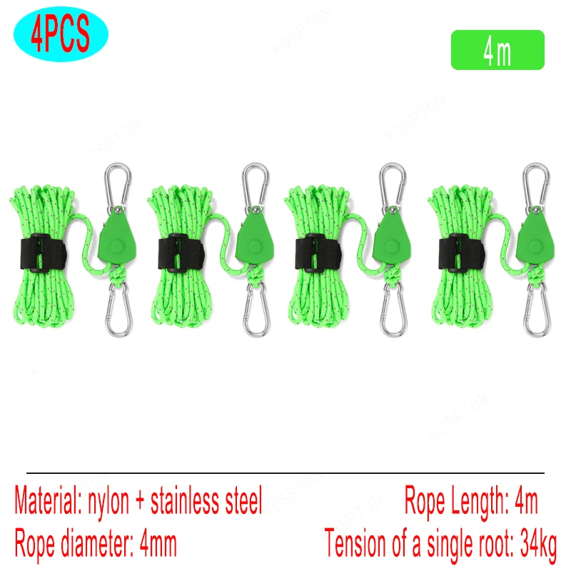 Reflective Tent Guyline with Pulley Tensioner, 4 m or 5 m 5 Reflective Tent Guyline with Pulley Tensioner, 4 m or 5 m - view 5