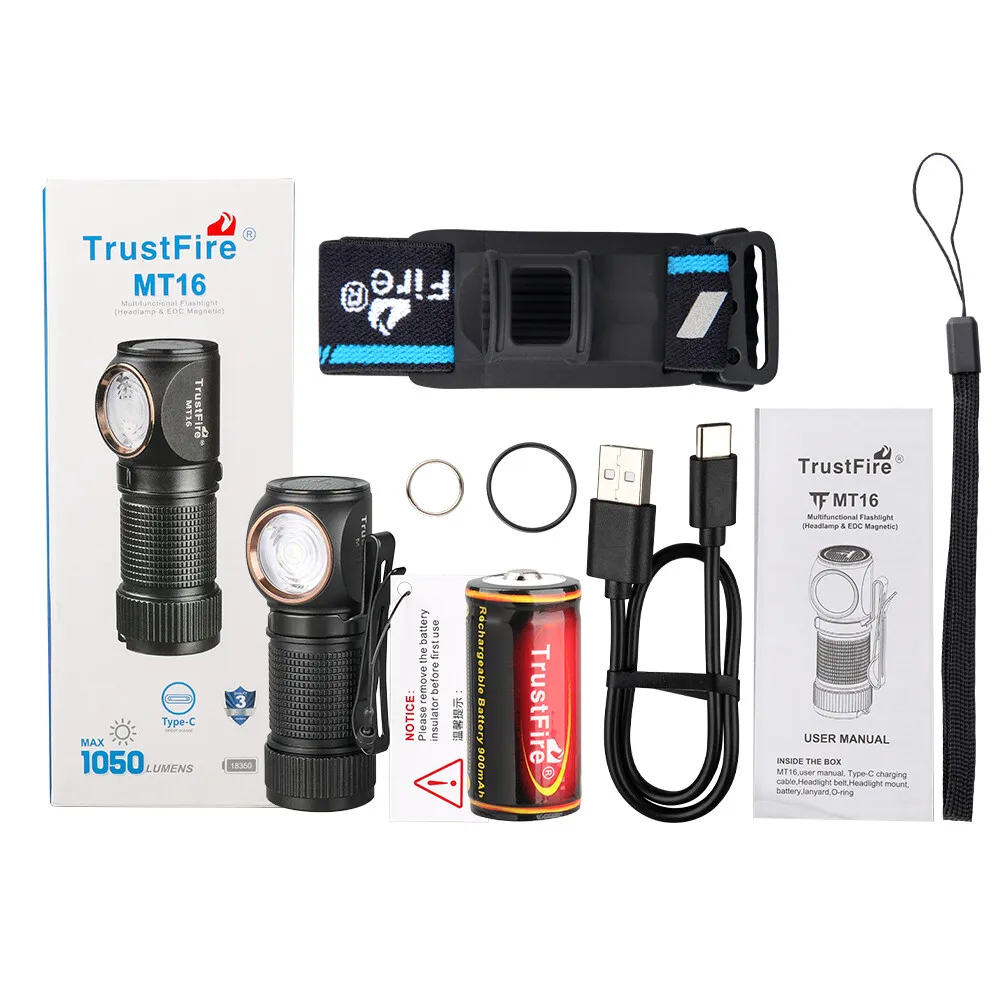 Compact Metal Headlamp Flashlight 1050 Lumen - TrustFire MT16 9 Compact Metal Headlamp Flashlight 1050 Lumen - TrustFire MT16 - view 9