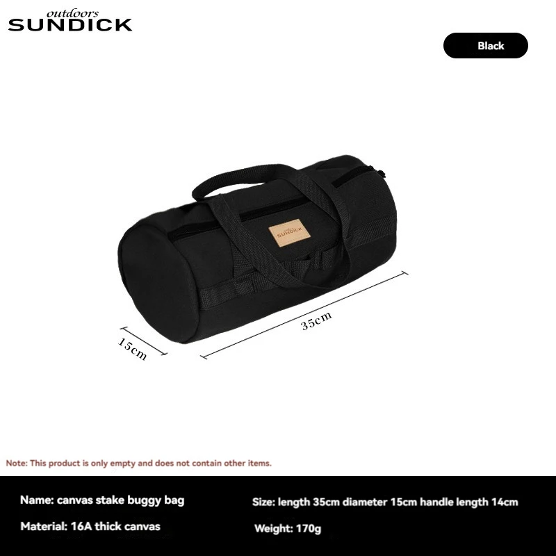 Zippered Tent Stake Pouch with Handle, Canvas Peg Bag 5 Zippered Tent Stake Pouch with Handle, Canvas Peg Bag - view 5