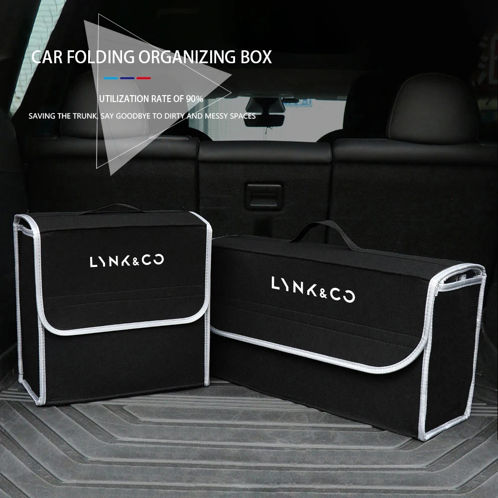 Velcro Felt Trunk Organizer Box, 50 x 14.5 x 23 cm Folding Bag 2 Velcro Felt Trunk Organizer Box, 50 x 14.5 x 23 cm Folding Bag - view 2