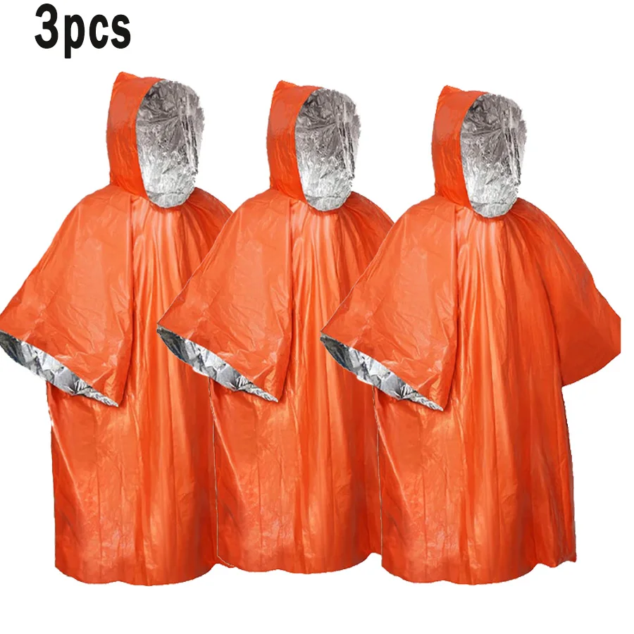 Emergency Insulation Poncho with Whistle and Drawstring Bag 10 Emergency Insulation Poncho with Whistle and Drawstring Bag - view 10