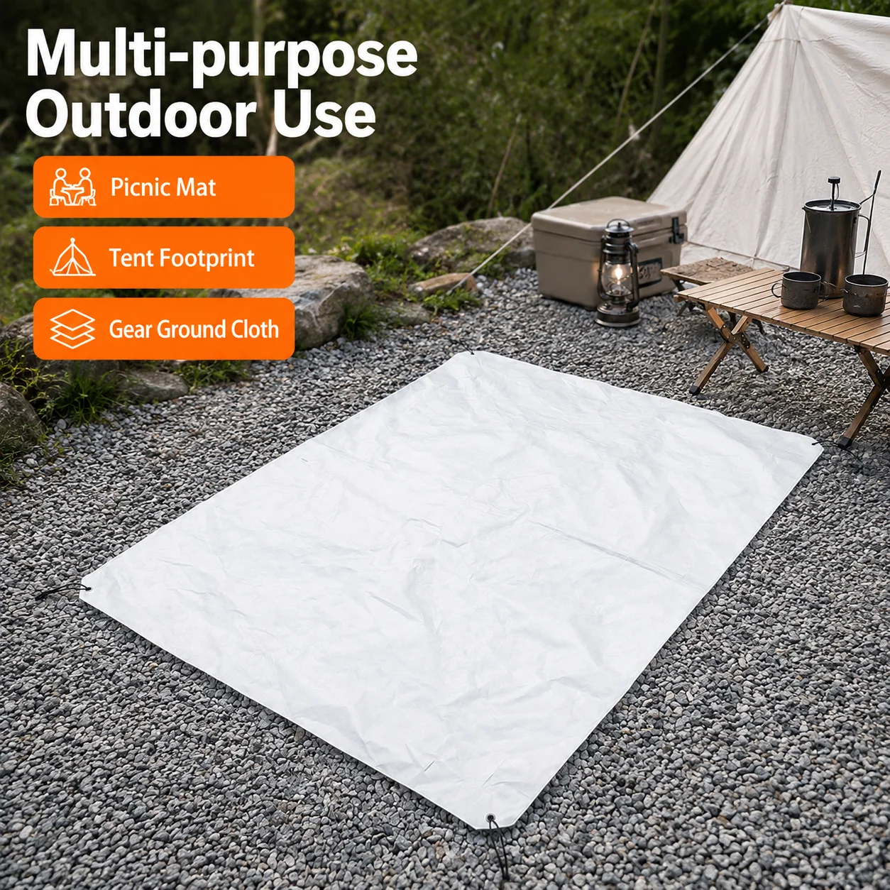 Tyvek Tent Footprint Ultralight 1056D Ground Sheet with Tie-Outs 6 Tyvek Tent Footprint Ultralight 1056D Ground Sheet with Tie-Outs - view 6