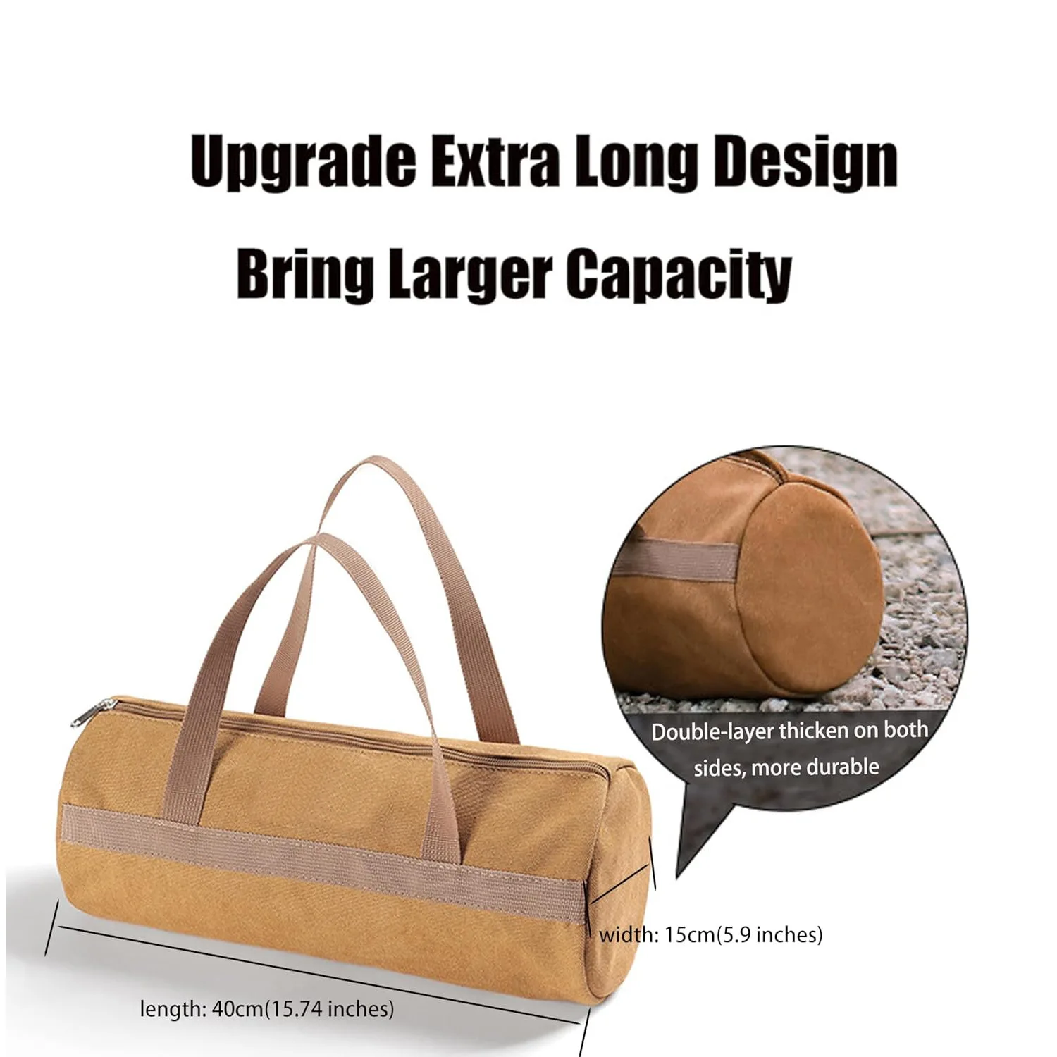 Cylindrical Canvas Tool Bag for Tent Stakes and Ground Pegs 6 Cylindrical Canvas Tool Bag for Tent Stakes and Ground Pegs - view 6