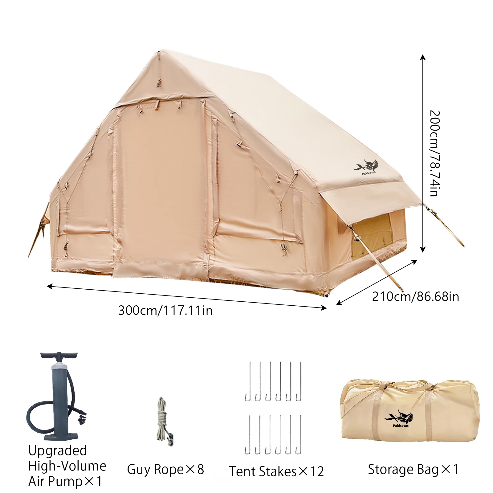 Inflatable Camping Tent with Skylight and Air Pump for 4-6 People 11 Inflatable Camping Tent with Skylight and Air Pump for 4-6 People - view 11