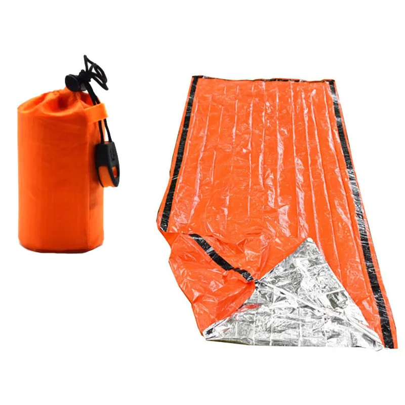 Emergency Survival Sleeping Bag Reusable Mylar Bivvy with Sack 2 Emergency Survival Sleeping Bag Reusable Mylar Bivvy with Sack - view 2