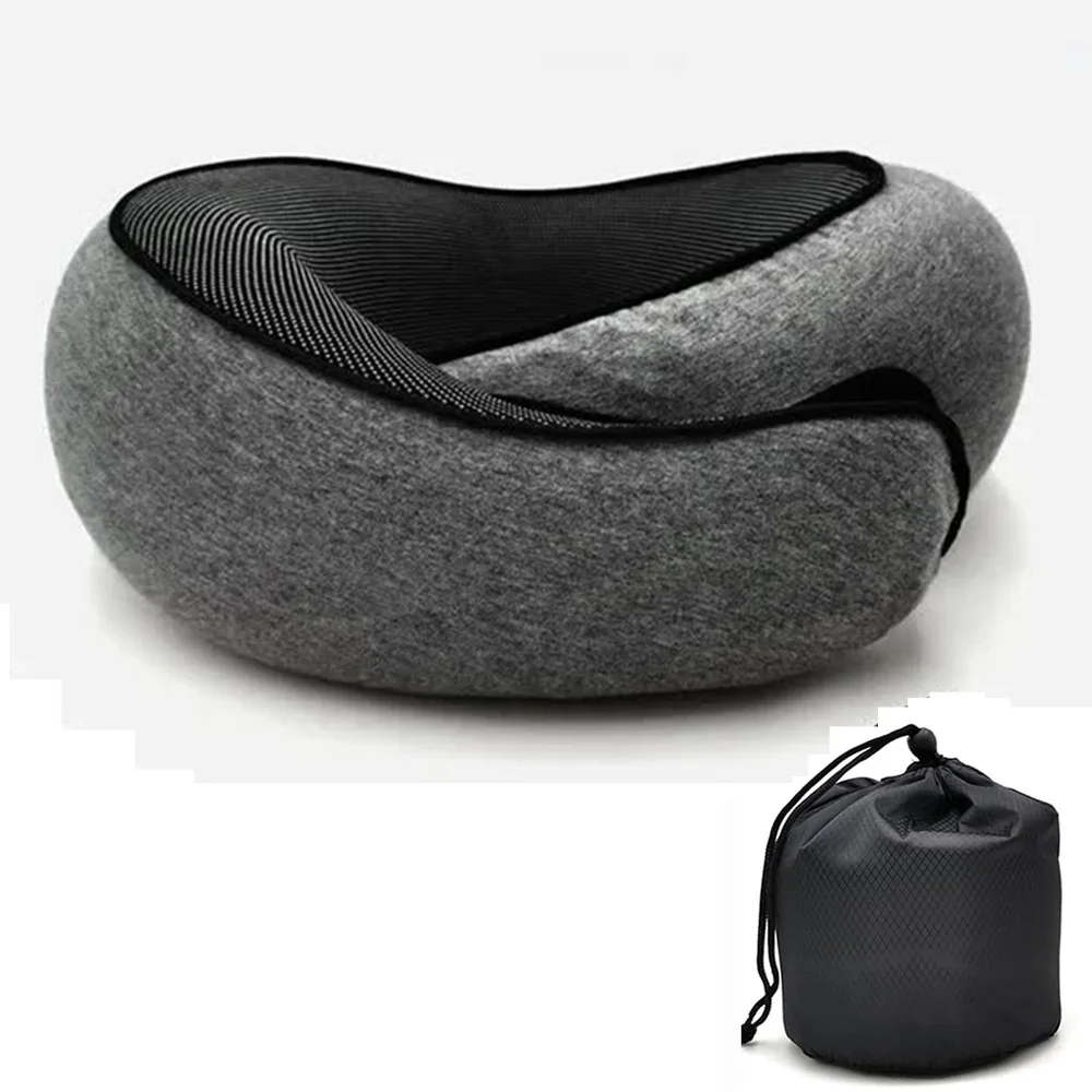 Memory Foam Neck Pillow U-Shaped with Soft Cotton Cover 9 Memory Foam Neck Pillow U-Shaped with Soft Cotton Cover - view 9