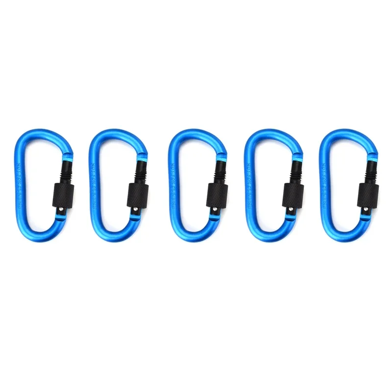 D Ring Keychain Clips Aluminum Carabiner Hooks 5 or 10 Pack 14 D Ring Keychain Clips Aluminum Carabiner Hooks 5 or 10 Pack - view 14
