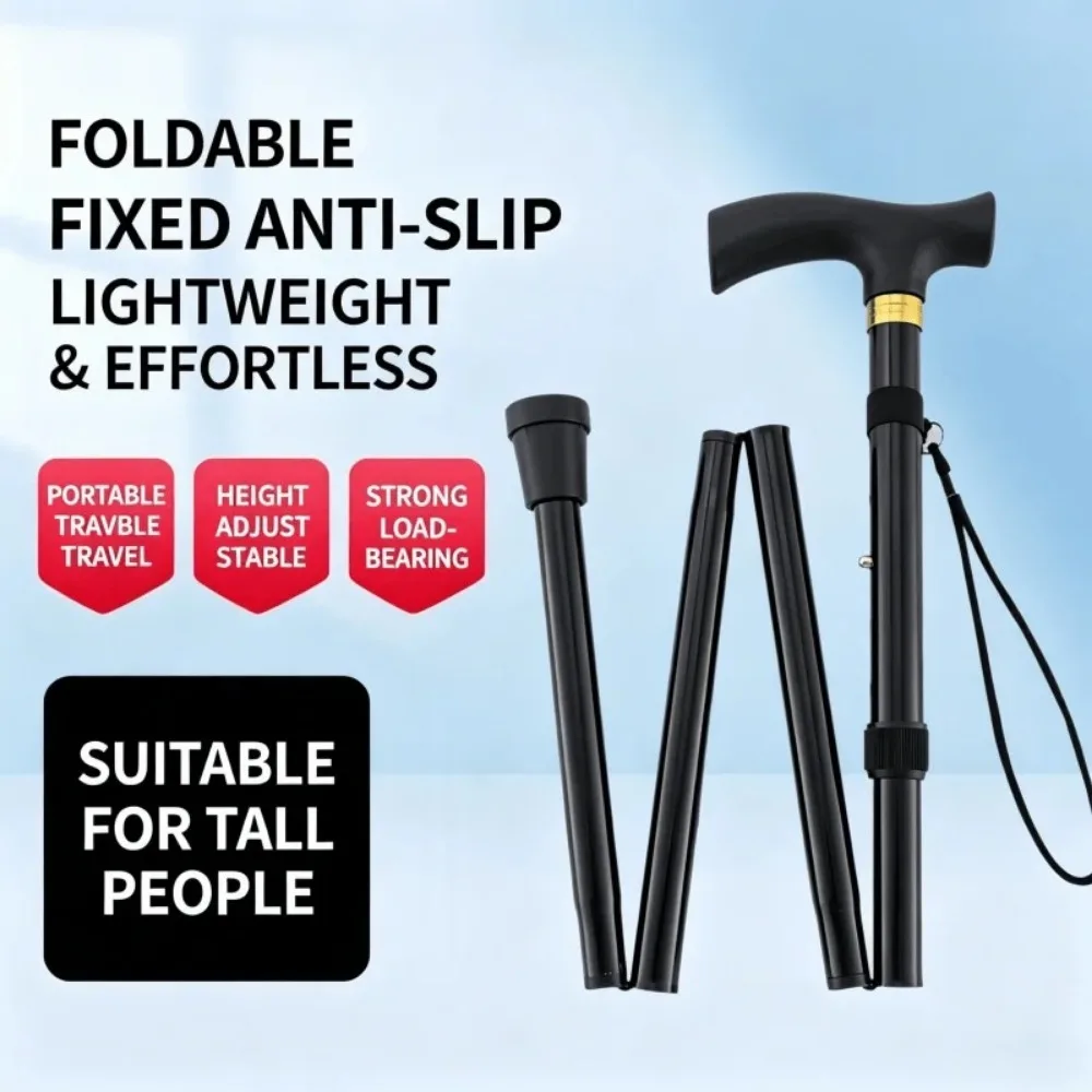 Foldable Aluminum Hiking Stick with T Handle and Wrist Strap 6 Foldable Aluminum Hiking Stick with T Handle and Wrist Strap - view 6