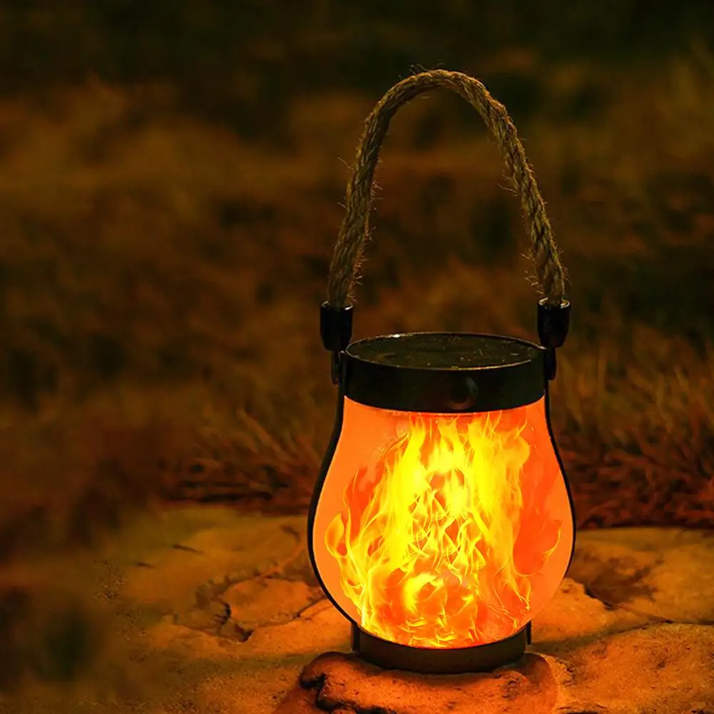 Solar Flame Camping Lamp, IPX4 Hanging Garden Lantern 5 Solar Flame Camping Lamp, IPX4 Hanging Garden Lantern - view 5