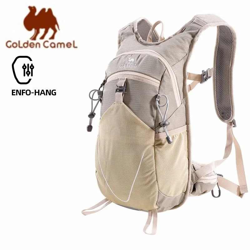 Cross Country Running Backpack Lightweight - Golden Camel 1 Cross country running backpack in turquoise polyester with adjustable straps