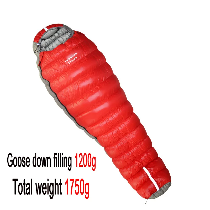 Goose Down Sleeping Bag, Oversized Mummy for Winter 220 x 90 cm 10 Goose Down Sleeping Bag, Oversized Mummy for Winter 220 x 90 cm - view 10