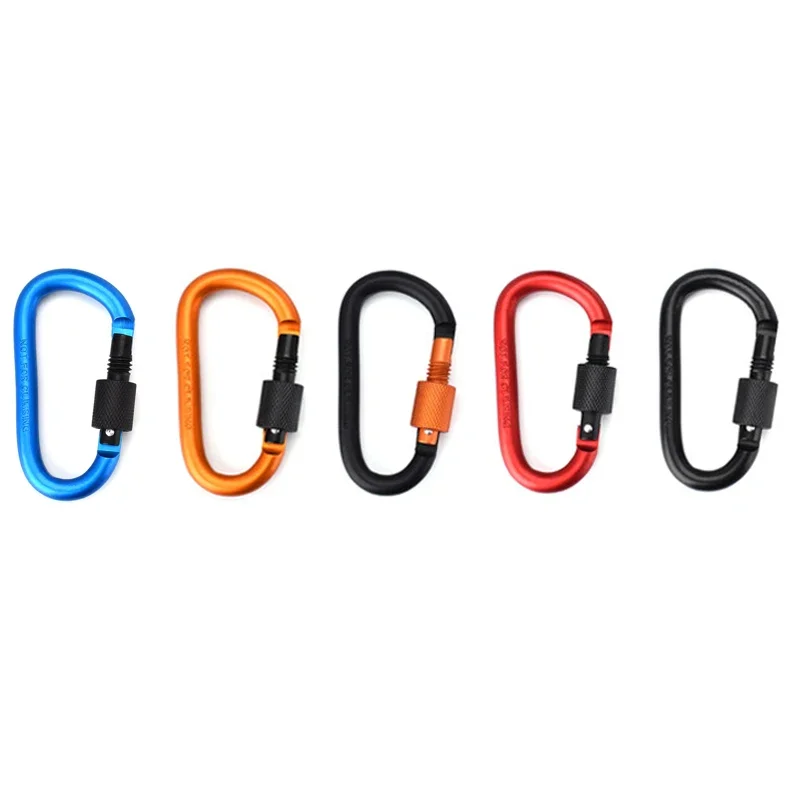 D Ring Keychain Clips Aluminum Carabiner Hooks 5 or 10 Pack 13 D Ring Keychain Clips Aluminum Carabiner Hooks 5 or 10 Pack - view 13
