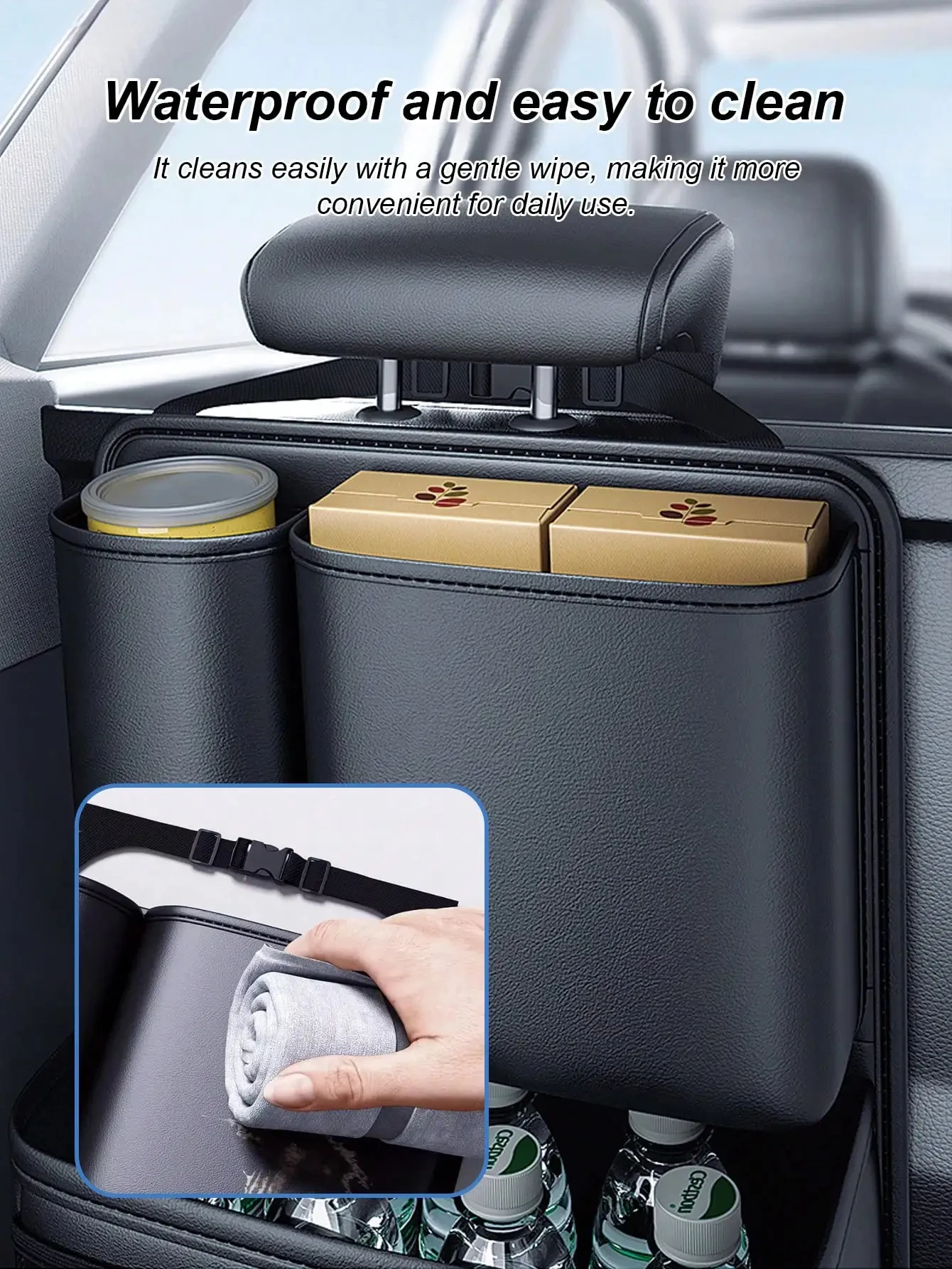 Seat Back Hanging Organizer Multi-Compartment Waterproof Car Bag 4 Seat Back Hanging Organizer Multi-Compartment Waterproof Car Bag - view 4