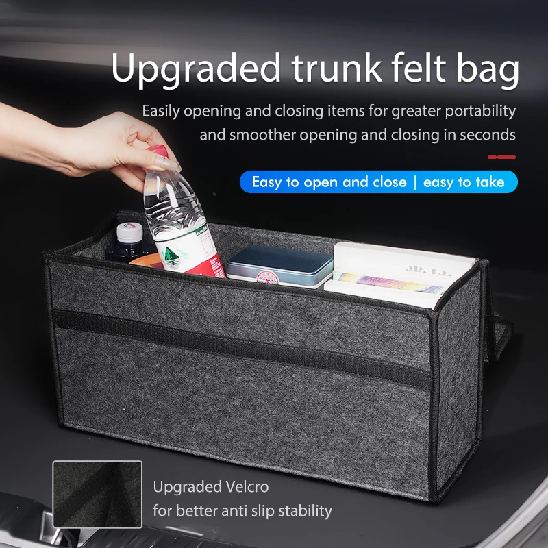 Felt Car Trunk Organizer Foldable Storage Box for Seat Models 5 Felt Car Trunk Organizer Foldable Storage Box for Seat Models - view 5