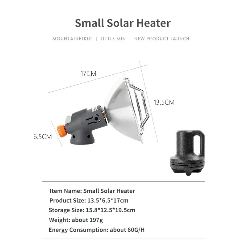 Portable Butane Heater Mini Stainless Steel with Ignition 7 Portable Butane Heater Mini Stainless Steel with Ignition - view 7