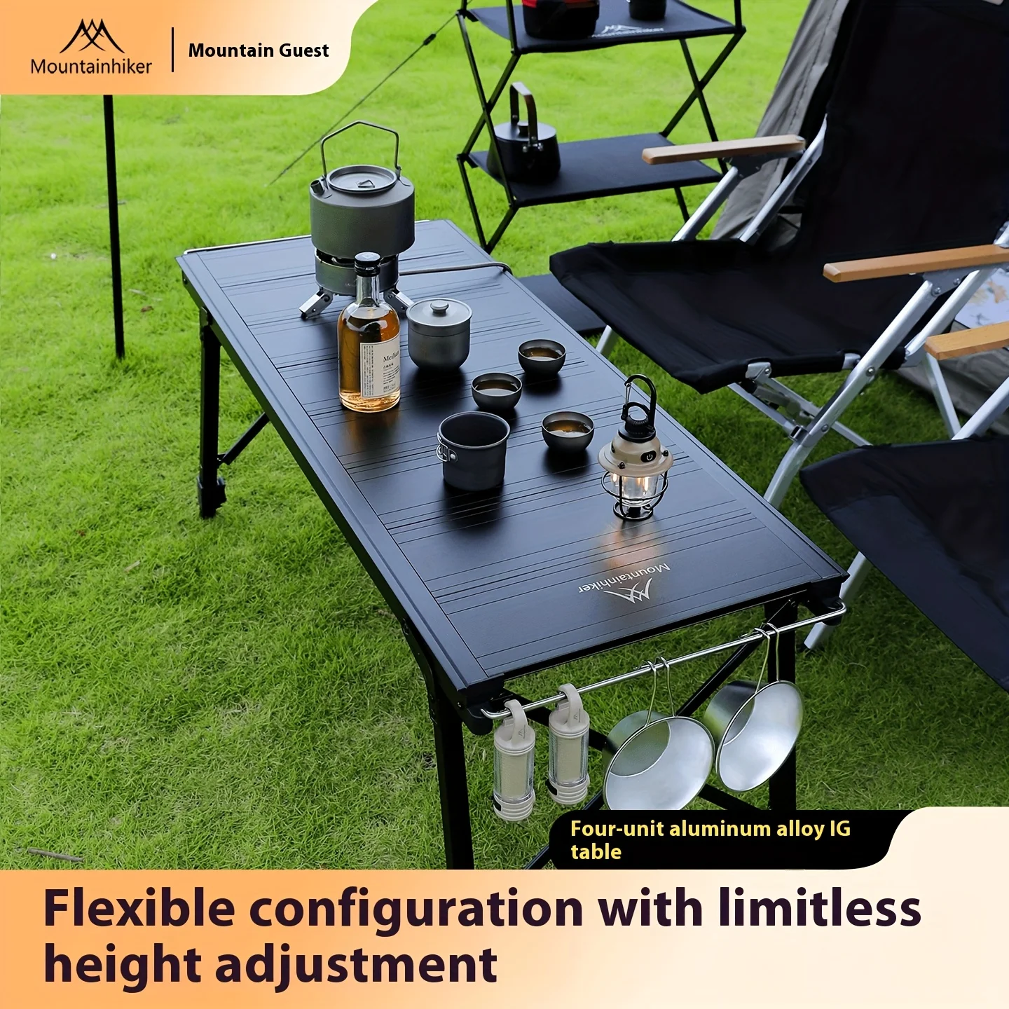 IGT Camping Lift Table Folding Aluminum in 3 or 4 Unit Sizes 6 IGT Camping Lift Table Folding Aluminum in 3 or 4 Unit Sizes - view 6