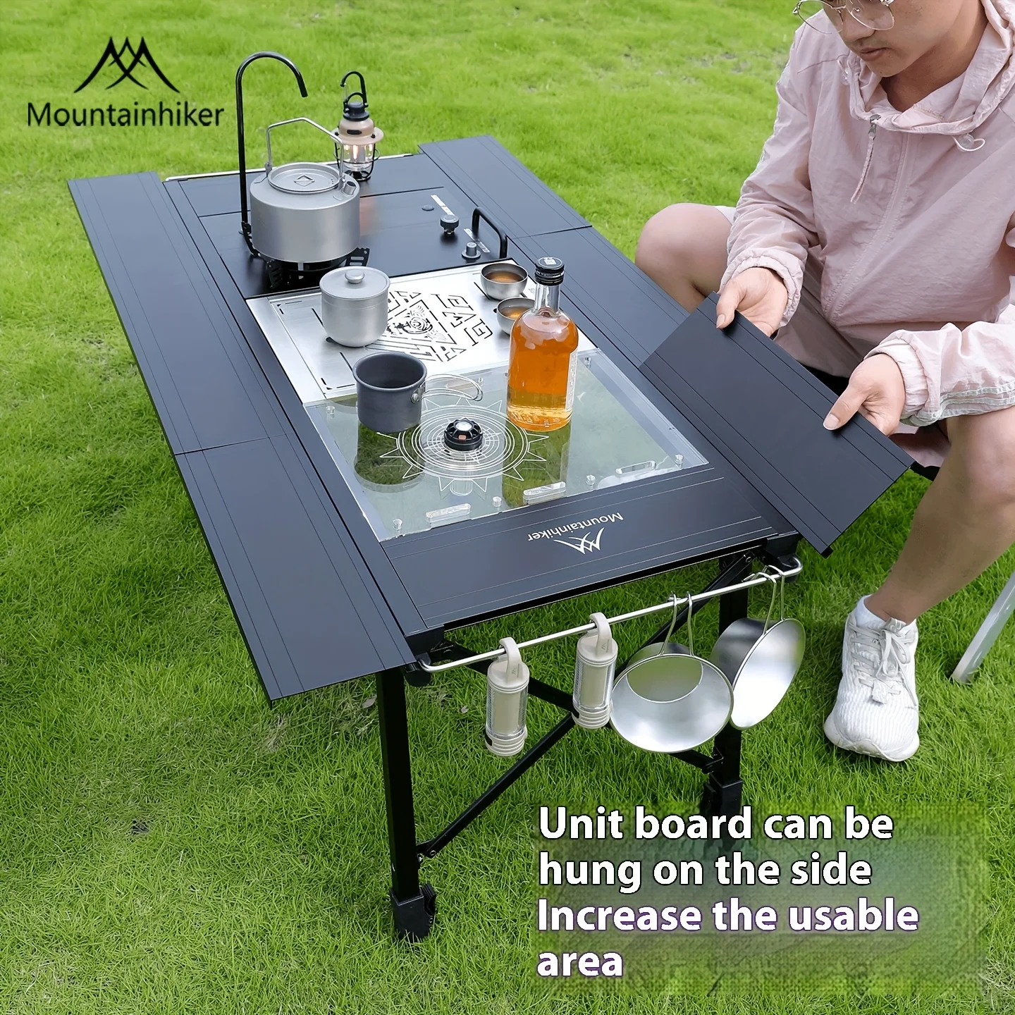 IGT Camping Lift Table Folding Aluminum in 3 or 4 Unit Sizes 2 IGT Camping Lift Table Folding Aluminum in 3 or 4 Unit Sizes - view 2
