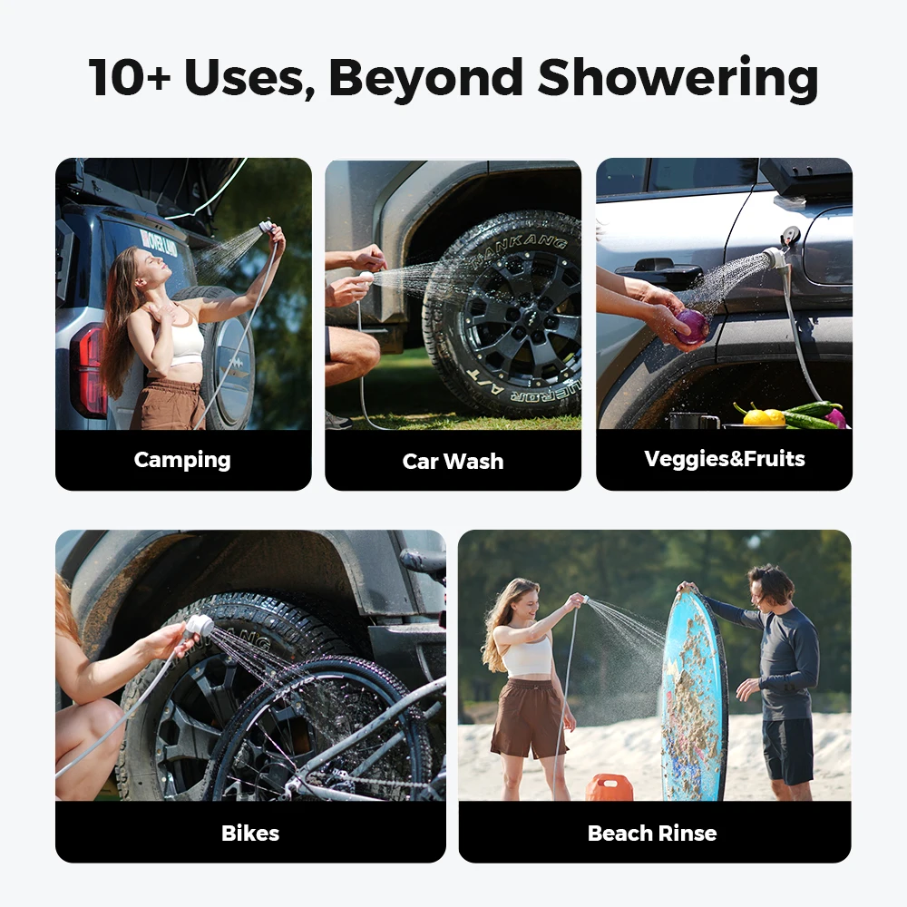 Rechargeable Shower Pump IPX7 with 2.2 m Hose for Camping 6 Rechargeable Shower Pump IPX7 with 2.2 m Hose for Camping - view 6