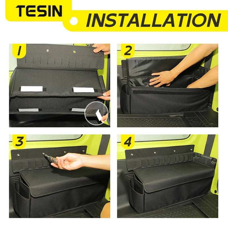Rear Trunk Side Organizer for Suzuki Jimny JB74 2019 Up TESIN 2 Rear Trunk Side Organizer for Suzuki Jimny JB74 2019 Up TESIN - view 2