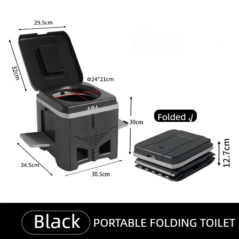 Odor Resistant Folding Toilet with Side Shelf and Waste Bags 9 Odor Resistant Folding Toilet with Side Shelf and Waste Bags - view 9