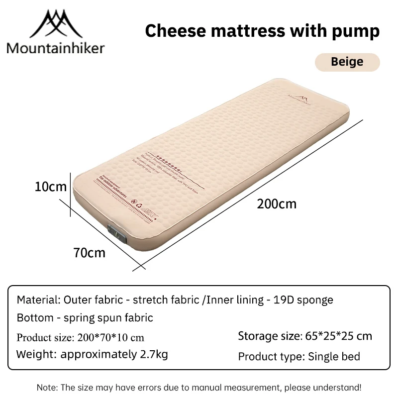 Inflatable Sponge Mattress 10 cm Thick, Single or Double Size 7 Inflatable Sponge Mattress 10 cm Thick, Single or Double Size - view 7