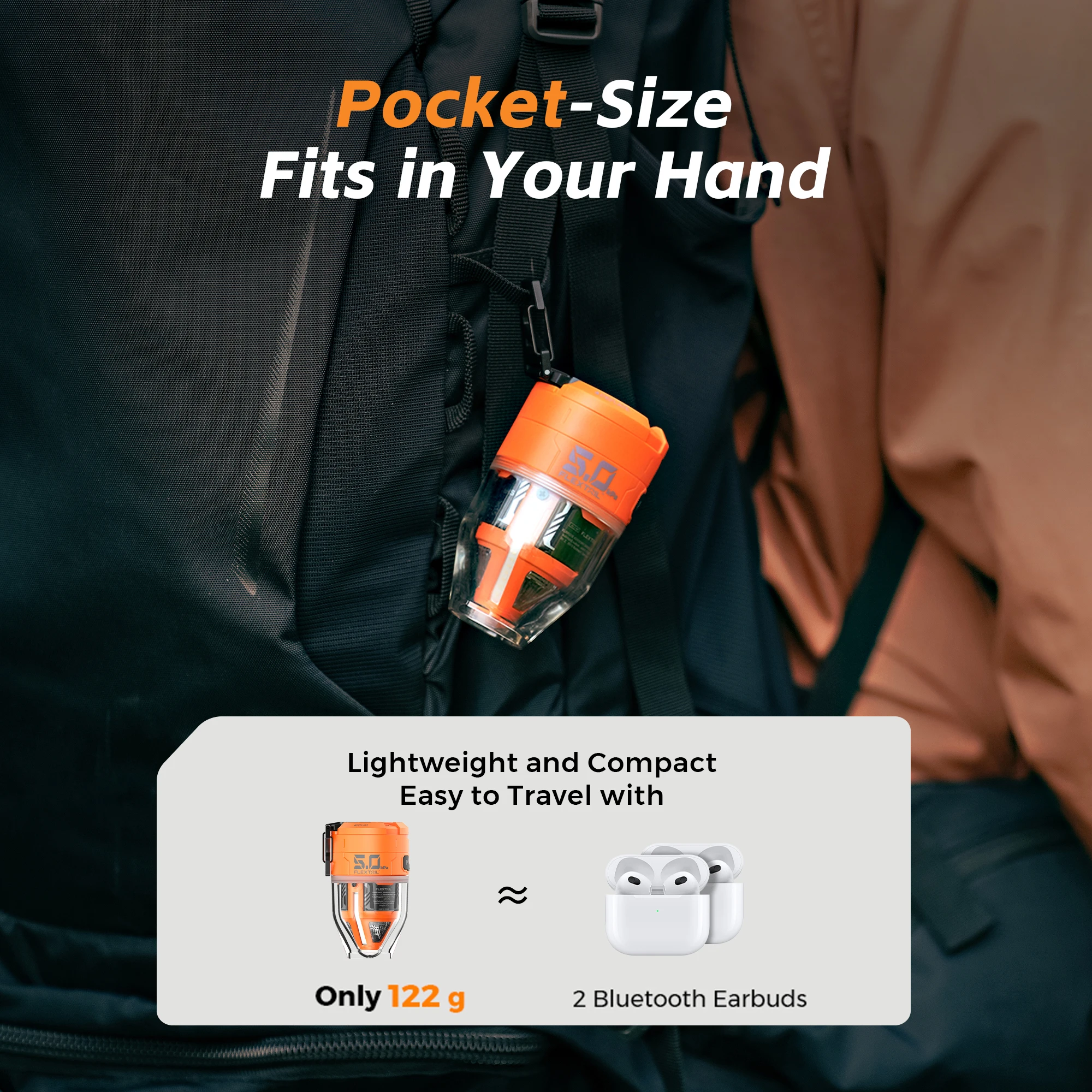 Rechargeable Camping Air Pump with Light, FLEXTAIL MAX PUMP 3 2 Rechargeable Camping Air Pump with Light, FLEXTAIL MAX PUMP 3 - view 2