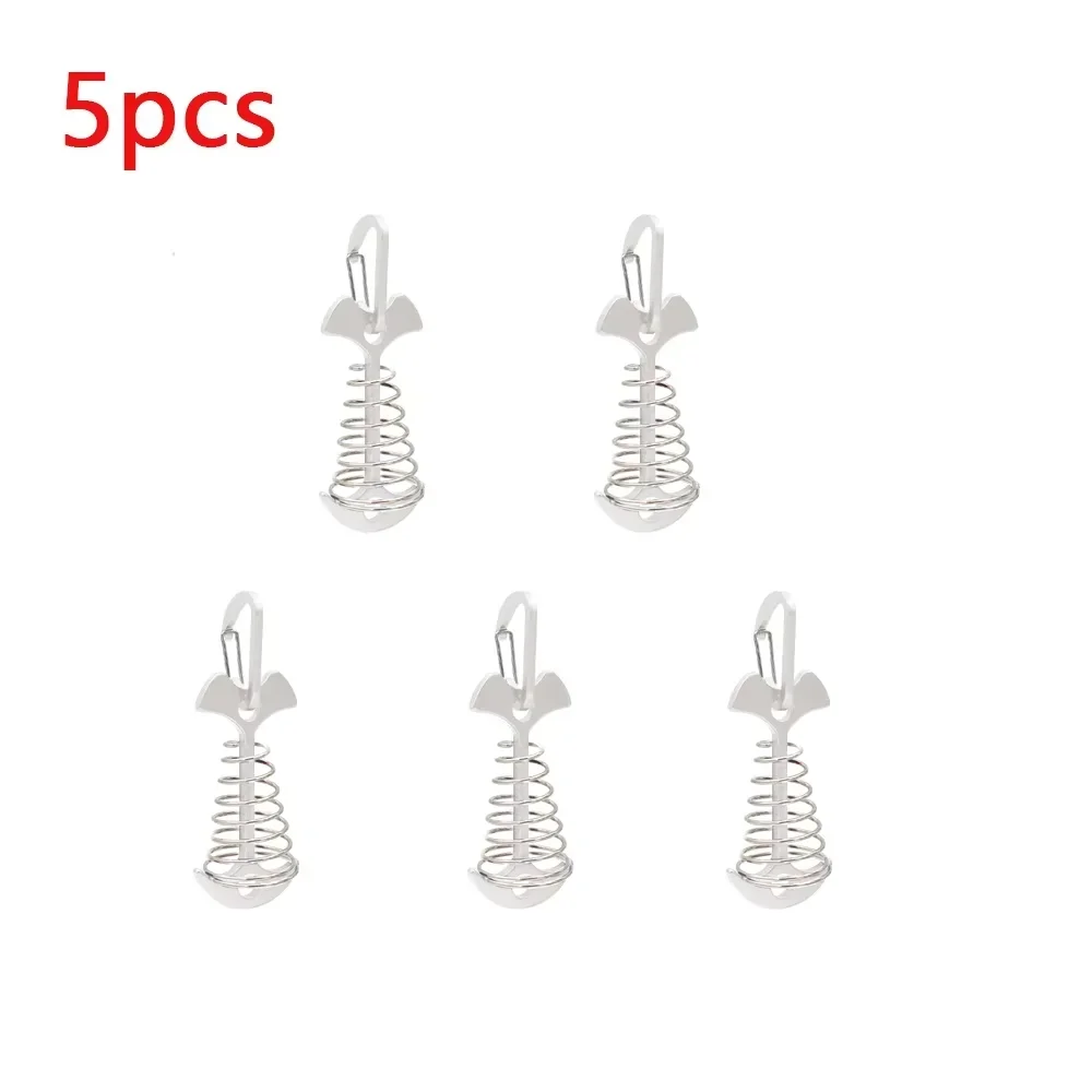 Fish Bone Tent Pegs 5 Pack Stainless Steel with Rope Buckles 7 Fish Bone Tent Pegs 5 Pack Stainless Steel with Rope Buckles - view 7