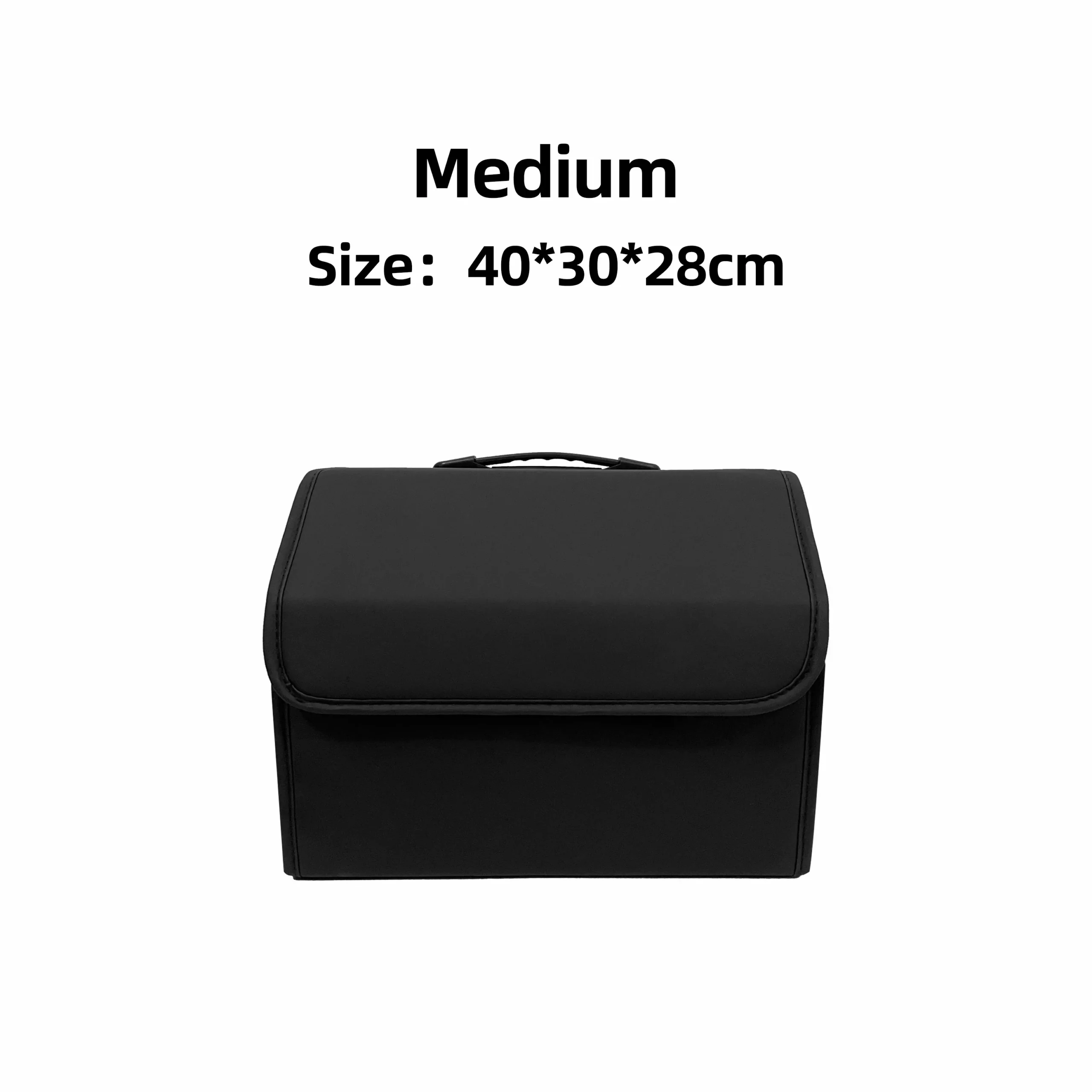 Leather Car Trunk Organizer, Collapsible PU Storage Box with Lid 7 Leather Car Trunk Organizer, Collapsible PU Storage Box with Lid - view 7
