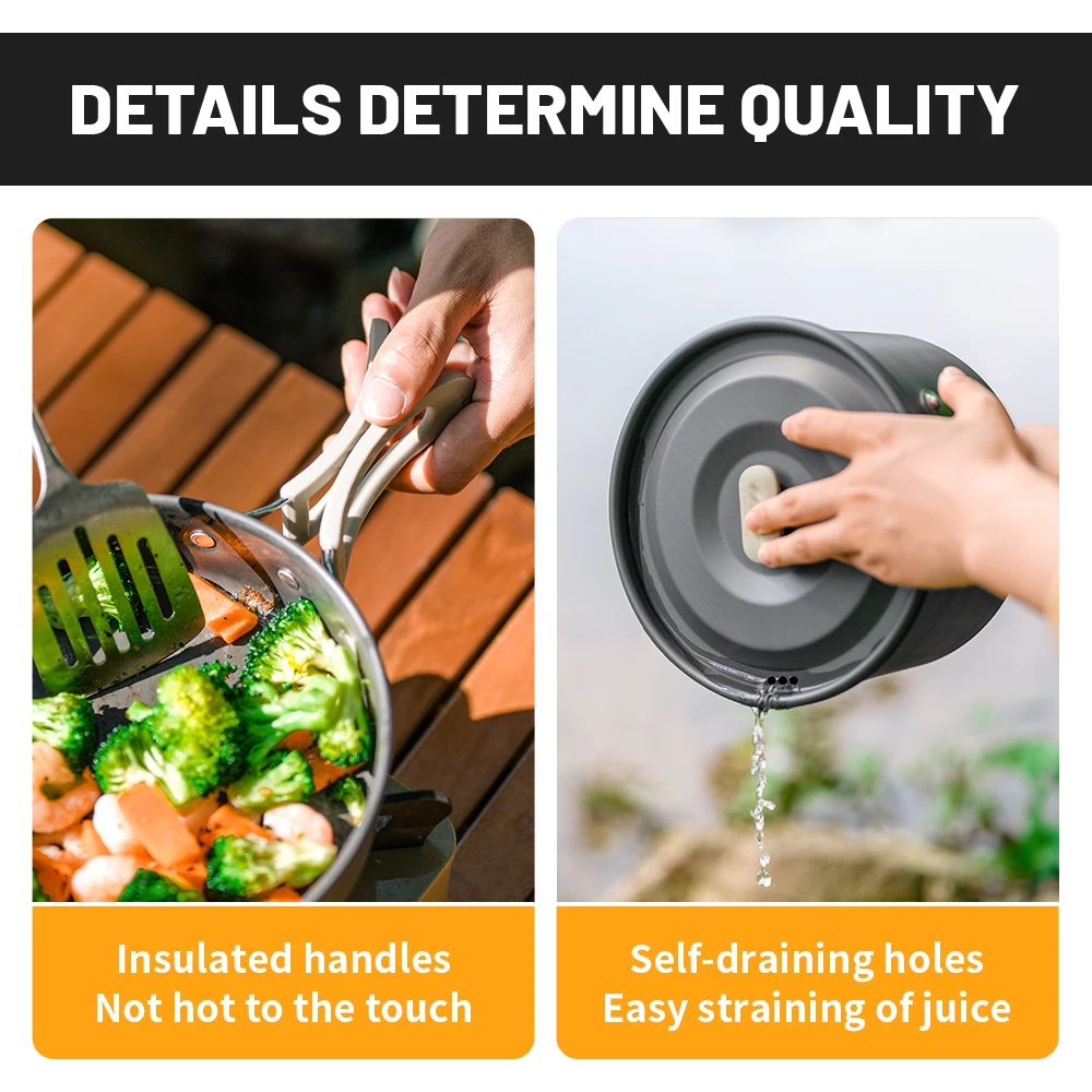 Group Camping Cookware Set with Frying Pan and Kettle, Naturehike 4 Group Camping Cookware Set with Frying Pan and Kettle, Naturehike - view 4