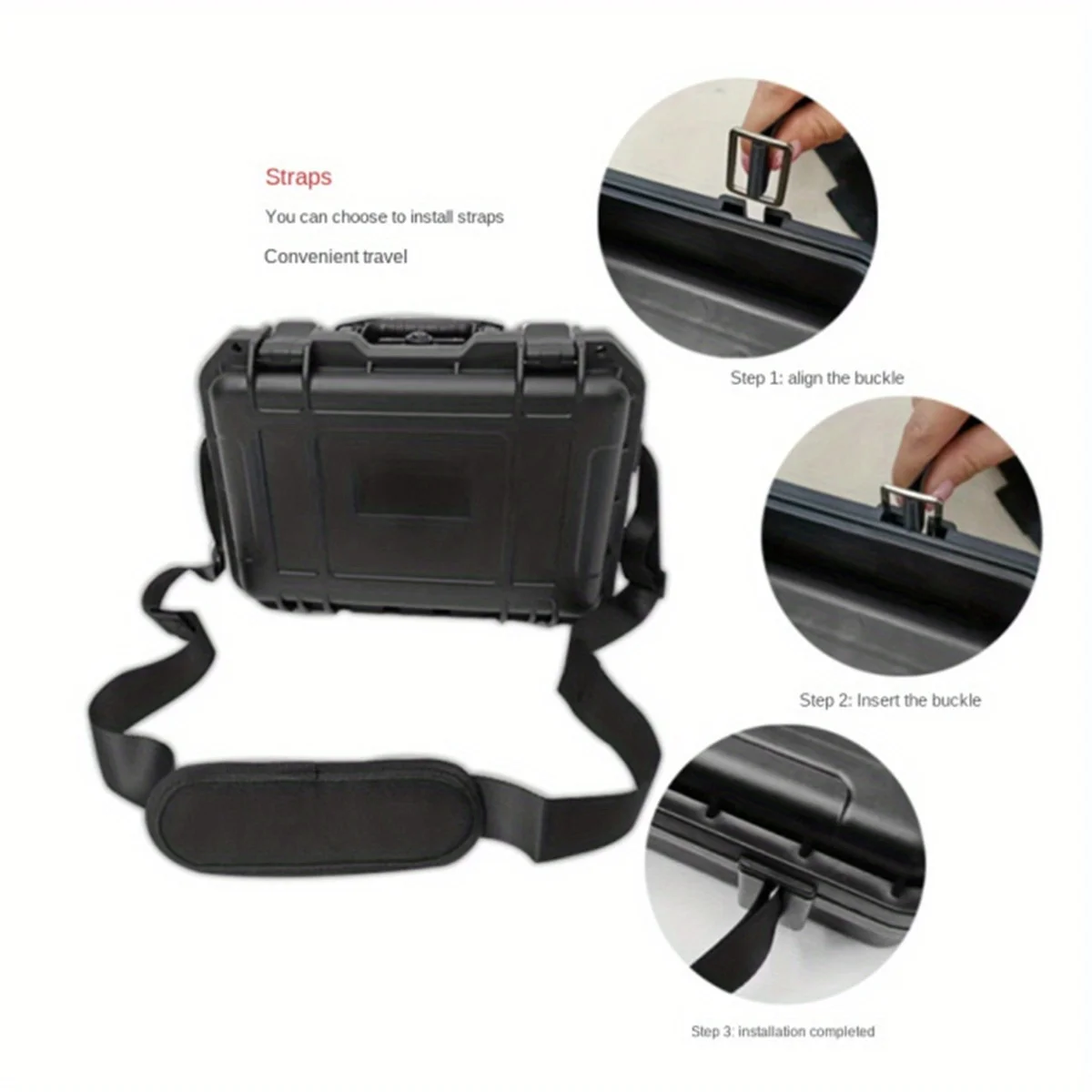 Waterproof Hard Carry Case with Pre-Cut Sponge, 6 Sizes 3 Waterproof Hard Carry Case with Pre-Cut Sponge, 6 Sizes - view 3