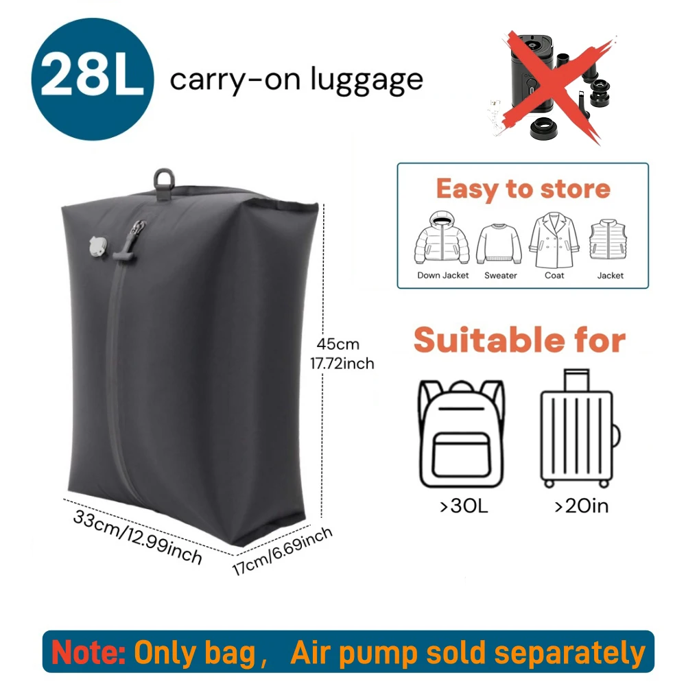 Airtight Zipper Vacuum Bags in TPU, 9L to 41L with Pump Option 9 Airtight Zipper Vacuum Bags in TPU, 9L to 41L with Pump Option - view 9