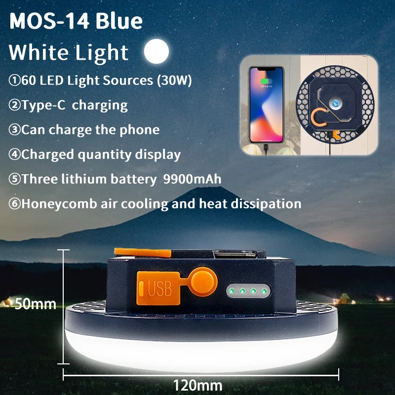 Ultra Bright Tent Light, Magnetic Rechargeable 15W or 30W 9 Ultra Bright Tent Light, Magnetic Rechargeable 15W or 30W - view 9