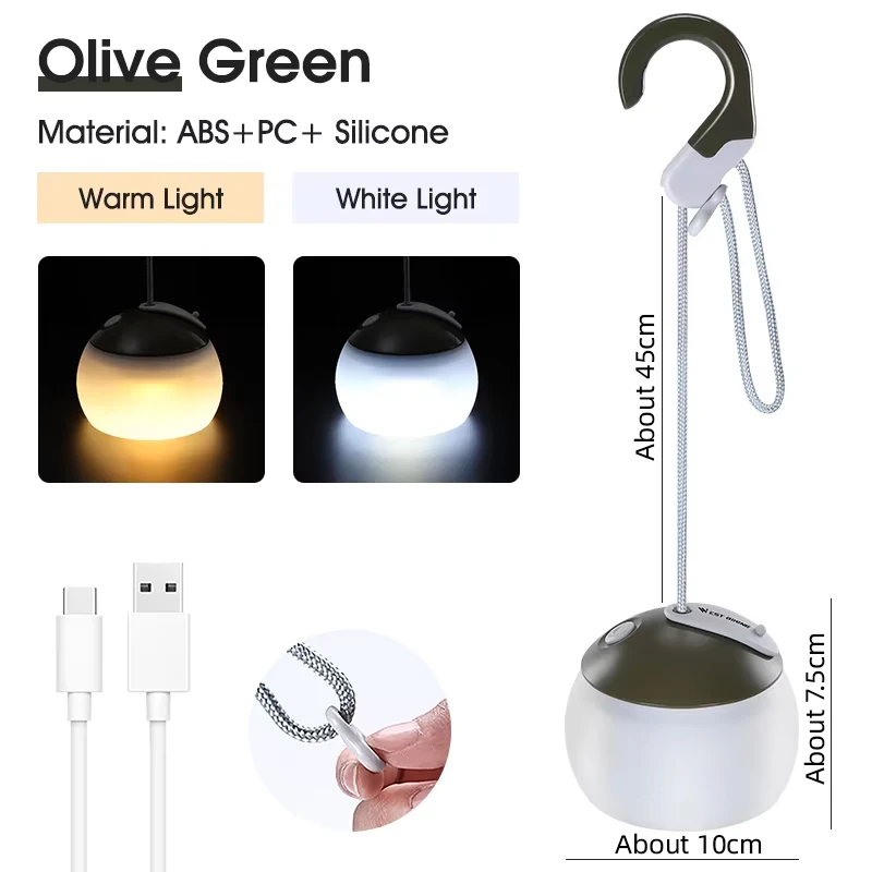 Hanging Tent Light USB Rechargeable LED Camping Lantern 7 Hanging Tent Light USB Rechargeable LED Camping Lantern - view 7