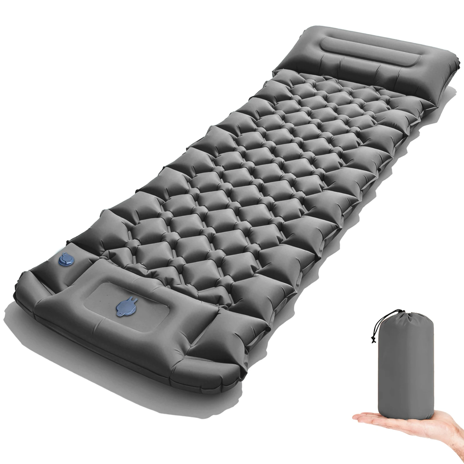 Thick Inflatable Camping Mattress with Pillow and Foot Pump 11 Thick Inflatable Camping Mattress with Pillow and Foot Pump - view 11