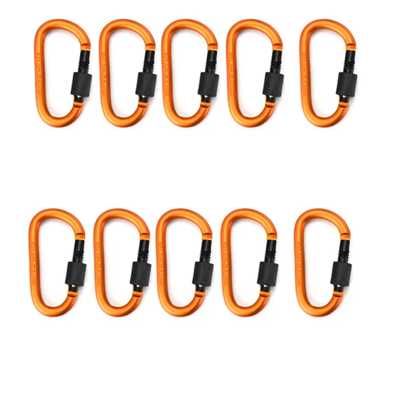 D Ring Keychain Clips Aluminum Carabiner Hooks 5 or 10 Pack 9 D Ring Keychain Clips Aluminum Carabiner Hooks 5 or 10 Pack - view 9