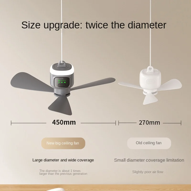USB Ceiling Fan with Remote, Light and Rechargeable Battery 2 USB Ceiling Fan with Remote, Light and Rechargeable Battery - view 2