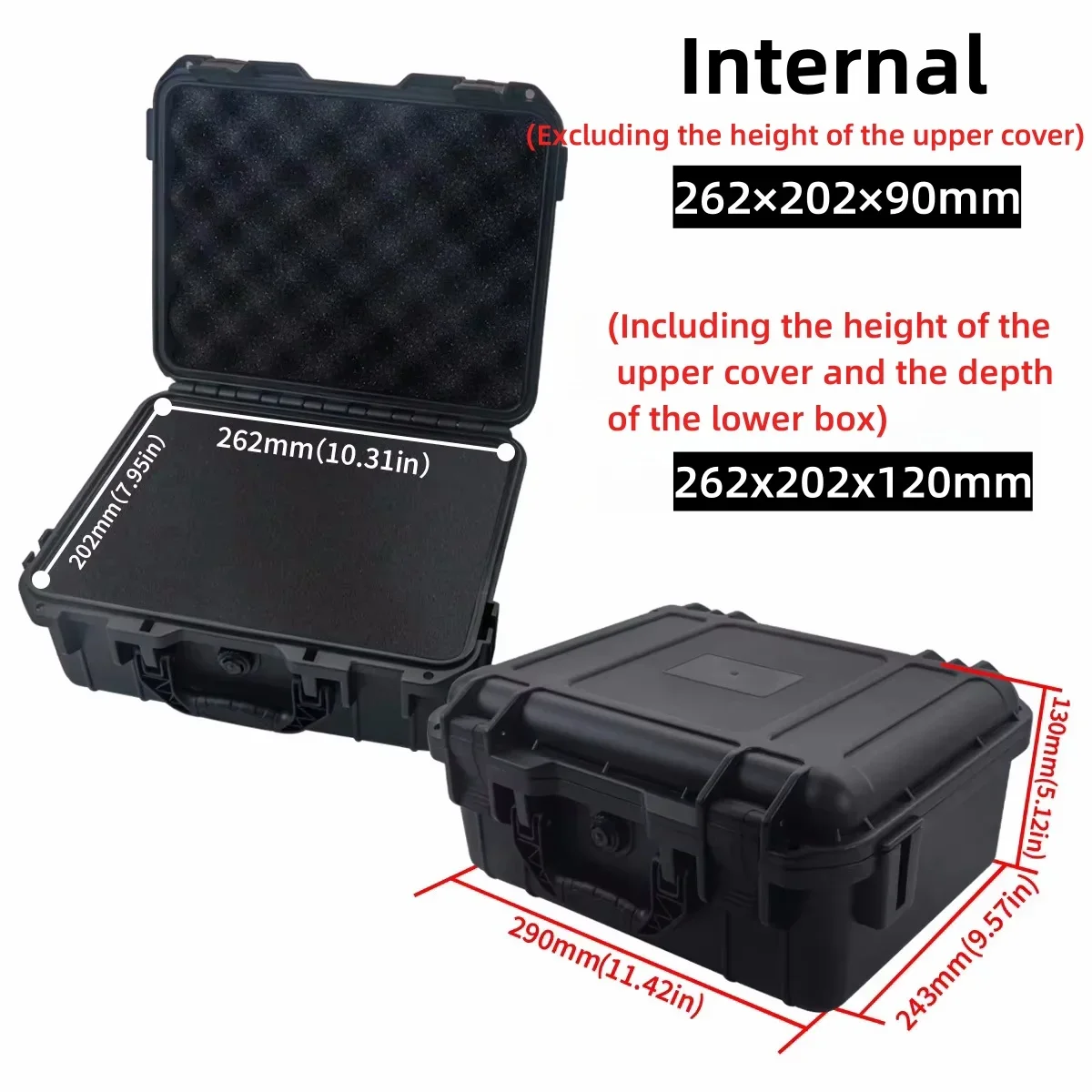 Waterproof Hard Carry Case with Pre-Cut Sponge, 6 Sizes 10 Waterproof Hard Carry Case with Pre-Cut Sponge, 6 Sizes - view 10