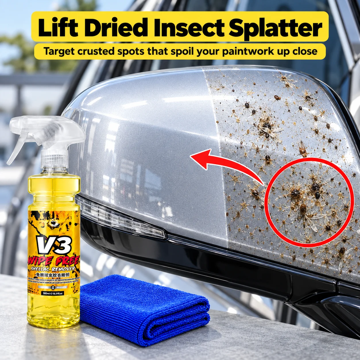 Insect Residue Remover Spray 300 ml for Bird Droppings and Sap 2 Insect Residue Remover Spray 300 ml for Bird Droppings and Sap - view 2