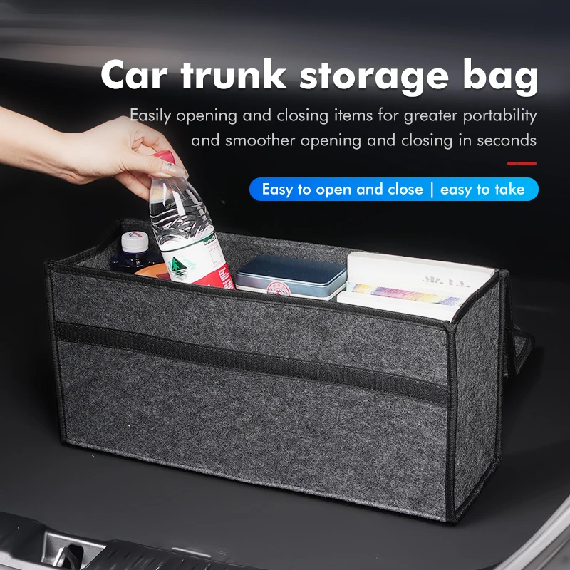 Velcro Felt Trunk Organizer Box, 50 x 14.5 x 23 cm Folding Bag 3 Velcro Felt Trunk Organizer Box, 50 x 14.5 x 23 cm Folding Bag - view 3
