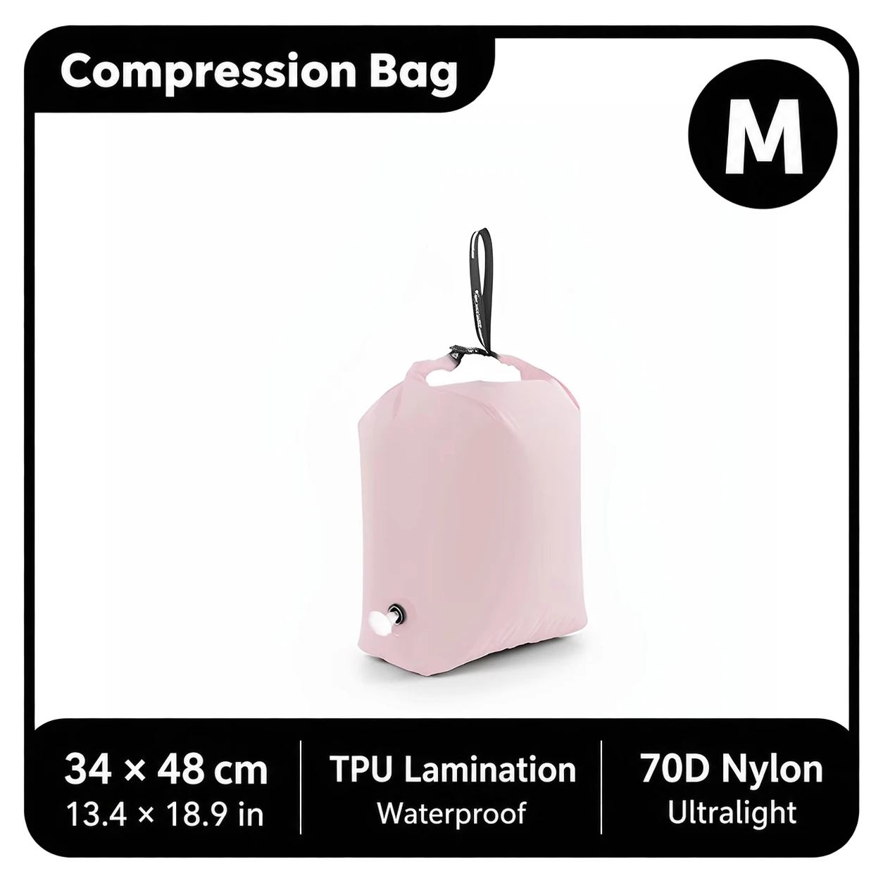 Roll Top Compression Bag with One-Way Valve, TPU Laminated Nylon 7 Roll Top Compression Bag with One-Way Valve, TPU Laminated Nylon - view 7