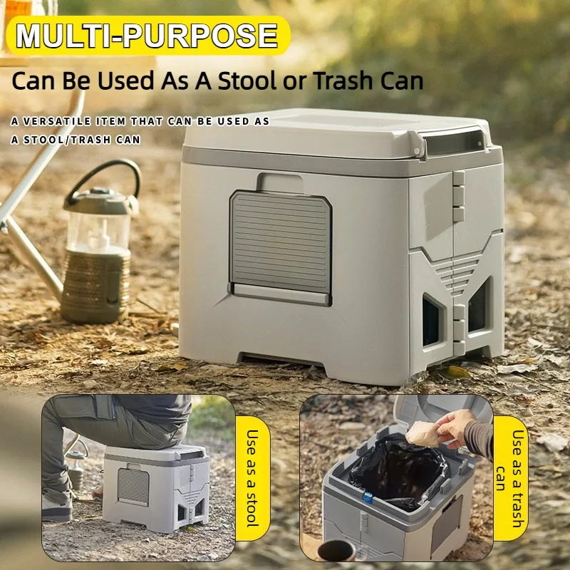 Odor Resistant Folding Toilet with Side Shelf and Waste Bags 3 Odor Resistant Folding Toilet with Side Shelf and Waste Bags - view 3