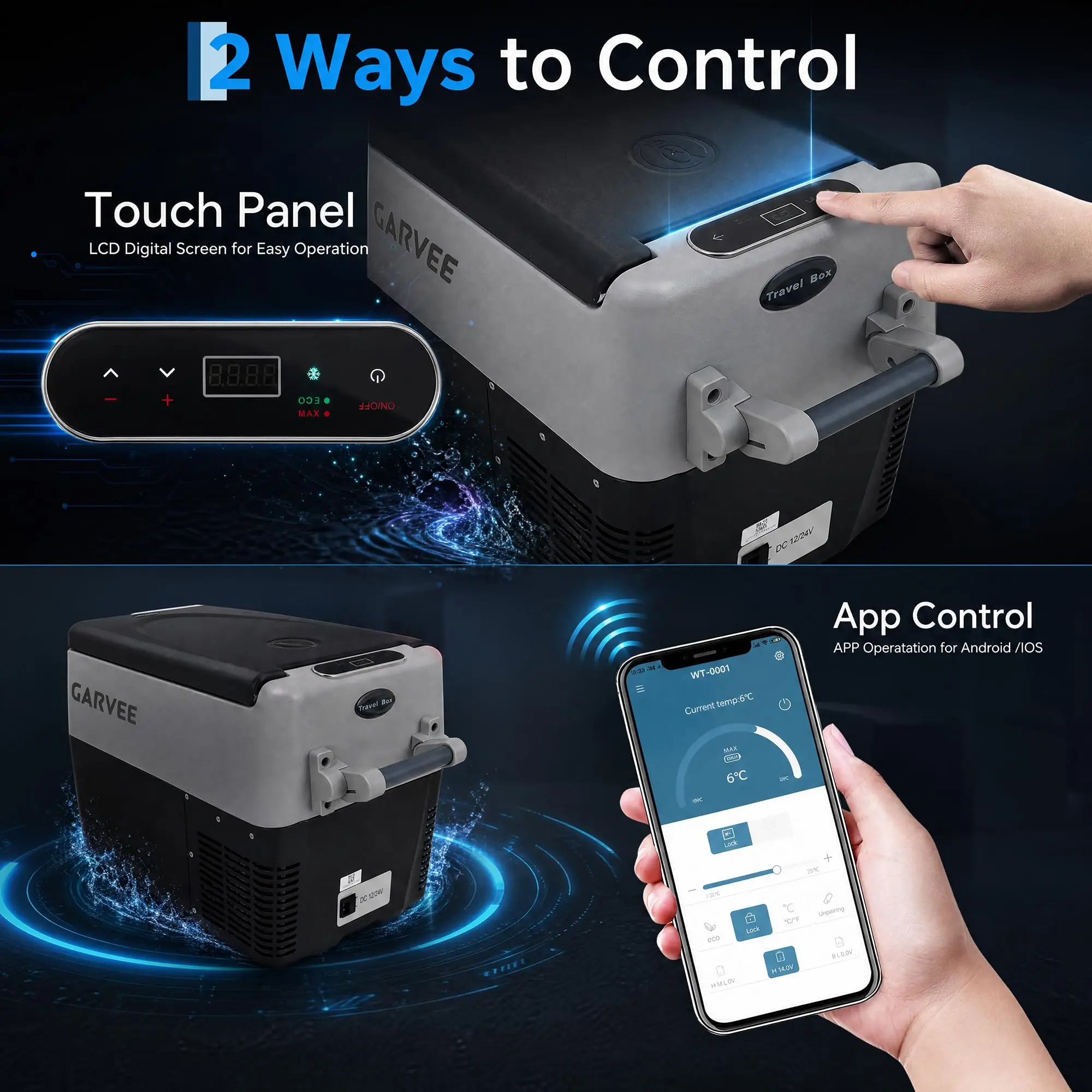 Dual Zone Car Fridge 53QT Compressor Freezer with App Control 8 Dual Zone Car Fridge 53QT Compressor Freezer with App Control - view 8