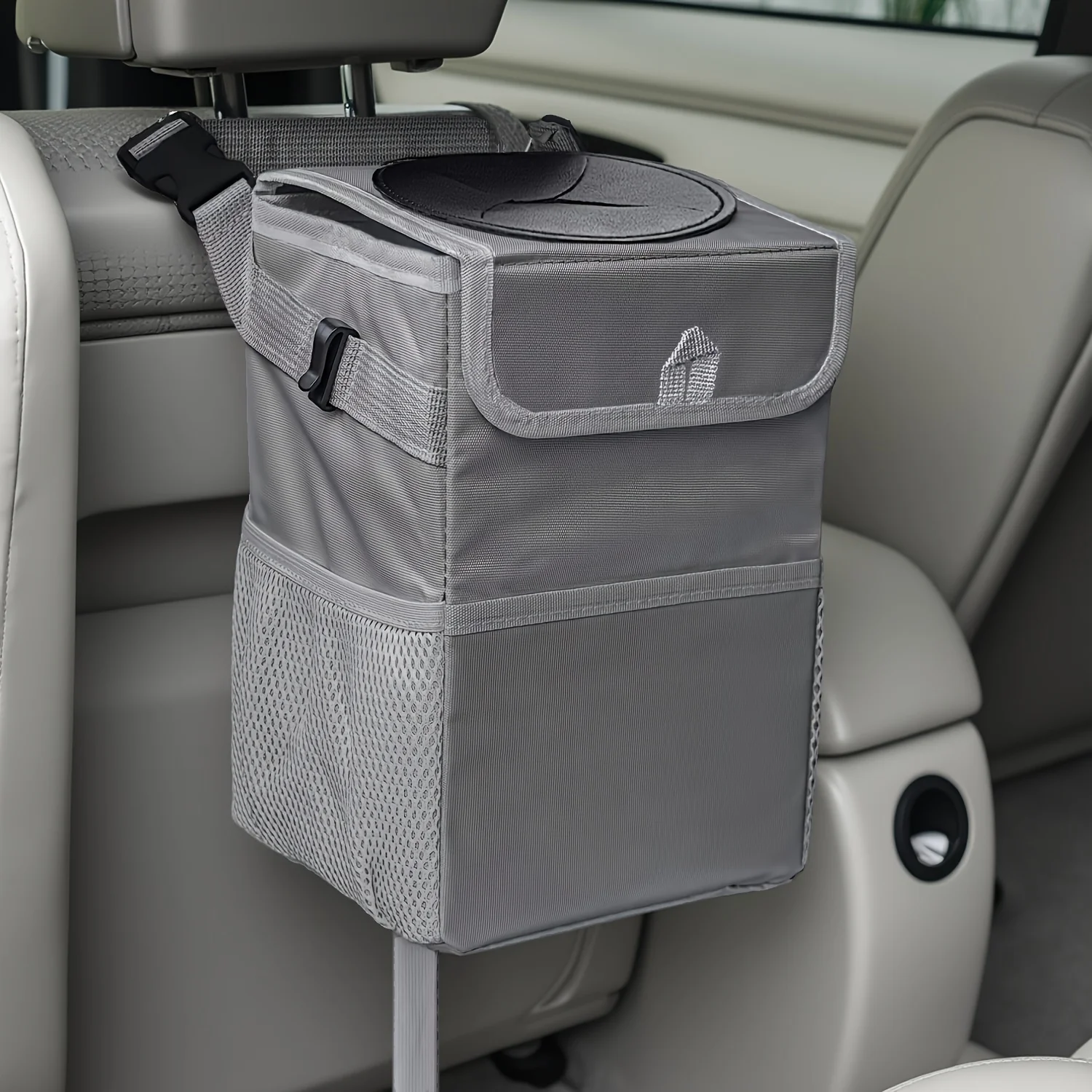 Lidded Car Trash Can 3 in 1 Leakproof Storage Bag for Cars 10 Lidded Car Trash Can 3 in 1 Leakproof Storage Bag for Cars - view 10