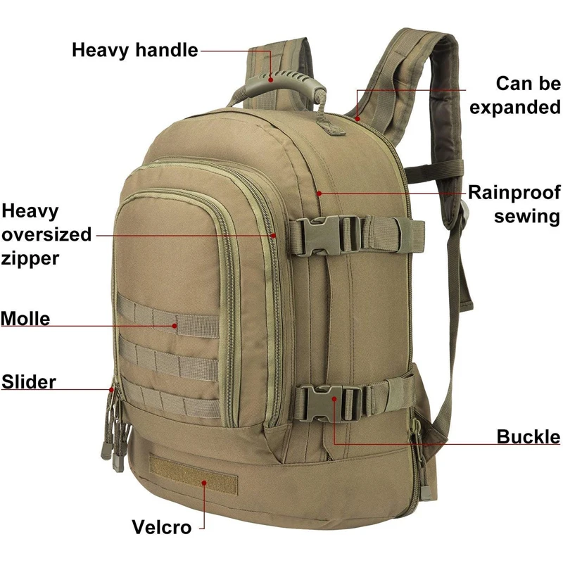 Expandable Tactical Backpack 39-64L Molle Assault Pack 2 Expandable Tactical Backpack 39-64L Molle Assault Pack - view 2