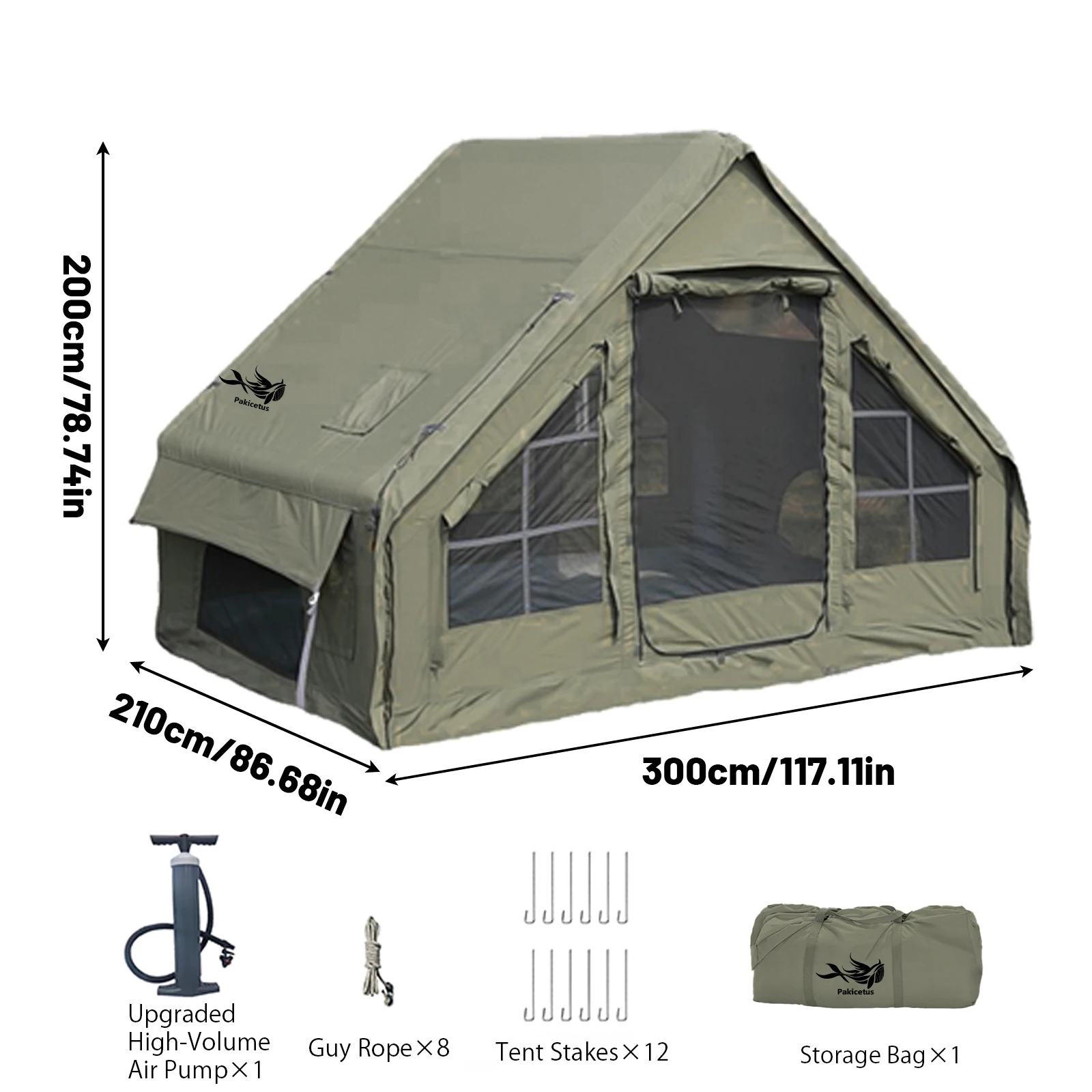 Inflatable Camping Tent with Skylight and Air Pump for 4-6 People 9 Inflatable Camping Tent with Skylight and Air Pump for 4-6 People - view 9