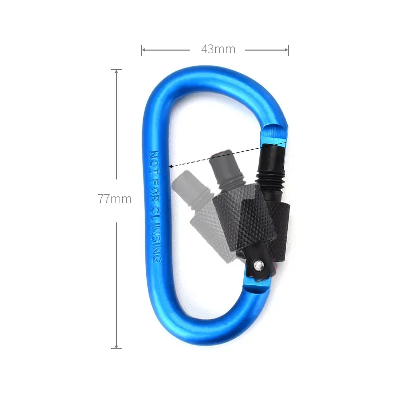 D Ring Keychain Clips Aluminum Carabiner Hooks 5 or 10 Pack 3 D Ring Keychain Clips Aluminum Carabiner Hooks 5 or 10 Pack - view 3