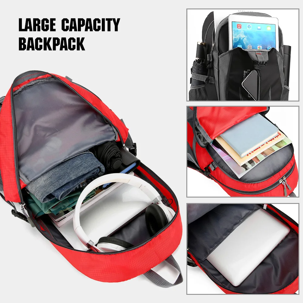 Ripstop Hiking Backpack 40L Lightweight Water Resistant Daypack 5 Ripstop Hiking Backpack 40L Lightweight Water Resistant Daypack - view 5