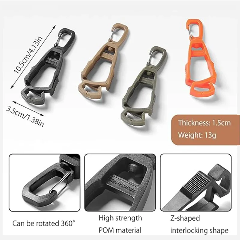 Work Glove Clip Holder Z Shape Anti Drop Belt Clamp Pack 5 Work Glove Clip Holder Z Shape Anti Drop Belt Clamp Pack - view 5