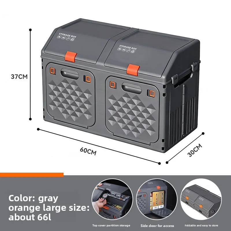 Foldable Camping Storage Box with Bevel Design, 33L or 66L 9 Foldable Camping Storage Box with Bevel Design, 33L or 66L - view 9